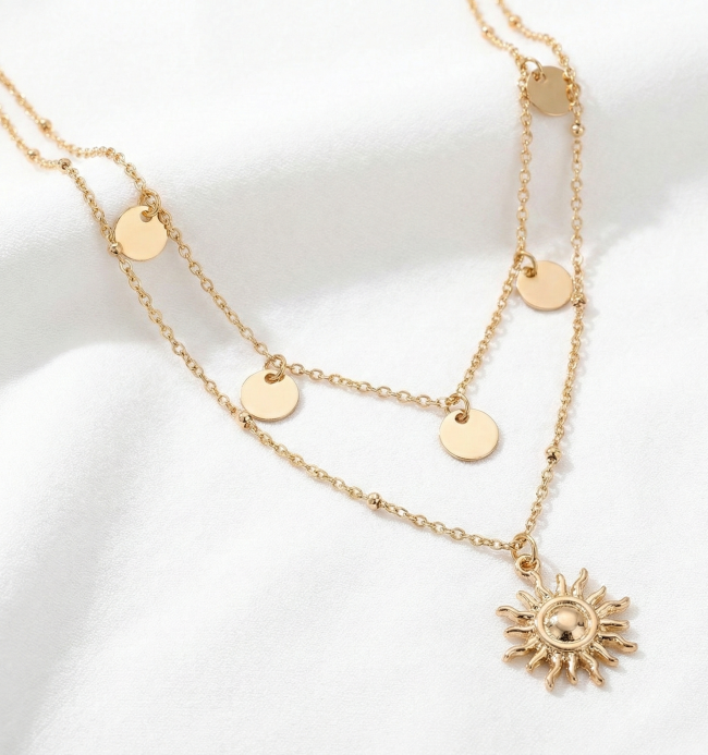 Double layer sunshine neck chain